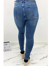 QUEEN HEARTS JEANS - BLUE - HIGH WAIST SKINNY JEANS - 828