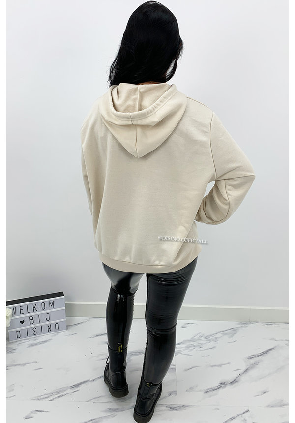 BEIGE WHITE - 'DIE FOR DIOR HOODIE' - SOFT TOUCH INSPIRED HOODIE