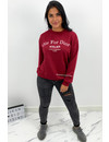 WINE RED - 'DIE FOR DIOR SWEATER' - SOFT TOUCH INSPIRED LONG SLEEVE SWEATER