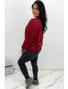 WINE RED - 'DIE FOR DIOR SWEATER' - SOFT TOUCH INSPIRED LONG SLEEVE SWEATER