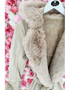 BEIGE - 'TABITHA LONG' - SUPER QUALITY LONG LAMMY FUR COAT