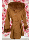 CAMEL - 'TABITHA LONG' - SUPER QUALITY LONG LAMMY FUR COAT