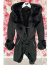 BLACK - 'TABITHA LONG' - SUPER QUALITY LONG LAMMY FUR COAT