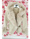 BEIGE - 'TABITHA' - SUPER QUALITY LAMMY FUR COAT