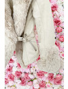 BEIGE - 'TABITHA' - SUPER QUALITY LAMMY FUR COAT