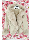 BEIGE - 'TABITHA' - SUPER QUALITY LAMMY FUR COAT