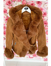 CAMEL - 'TABITHA' - SUPER QUALITY LAMMY FUR COAT