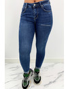 HELLO MISS - DARK BLUE - HIGH RISE SKINNY JEANS - 973