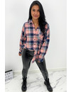 PINK - 'BOYFRIEND BLOUSE' - OVERSIZED CHECKED ROCK 'N ROLL BLOUSE