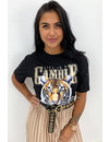 BLACK - 'GAMBLE' - OVERSIZED INSPIRED LEO HEAD TEE