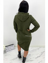 KHAKI GREEN - 'ELENA' - COMFY MAXI LONG HOODIE