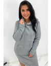 GREY - 'ELENA' - COMFY MAXI LONG HOODIE