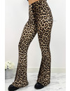 LEOPARD - 'JAINY FLARE PANTS' - SOFT TOUCH LEOPARD FLARED PANTS