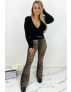 LEOPARD - 'JAINY FLARE PANTS' - SOFT TOUCH LEOPARD FLARED PANTS