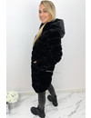 BLACK - 'SOPHIE LONG' - LONG SUPER SOFT FAUX FUR COAT