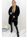 BLACK - 'SOPHIE LONG' - LONG SUPER SOFT FAUX FUR COAT