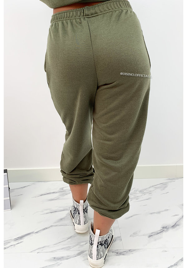 KHAKI GREEN - 'DIE FOR DIOR JOGGER' - SOFT TOUCH JOGGER PANTS