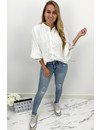 WHITE - 'LUCINDE' - PREMIUM QUALITY LACE BLOUSE