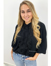 BLACK - 'LUCINDE' - PREMIUM QUALITY LACE BLOUSE