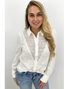 WHITE - 'LILIANA' - LINNEN LACE BLOUSE