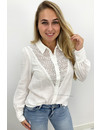 WHITE - 'LILIANA' - LINNEN LACE BLOUSE