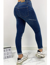 QUEEN HEARTS JEANS - MEDIUM BLUE - PUSH UP SKINNY ROLL UP - 674