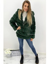 PETROL GREEN - 'CUDDLE ME' - PREMIUM QUALITY FAUX FUR COAT WITH CAPUCHON