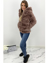 MOCCA - 'CUDDLE ME' - PREMIUM QUALITY FAUX FUR JACK WITH CAPUCHON