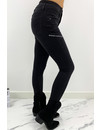 QUEEN HEARTS JEANS - BLACK DENIM - HIGH WAIST BUTTON UP SKINNY JEANS - 642