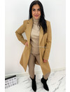 CAMEL - 'ELINE' - CLASSY COAT TUSSEN MANTEL JAS