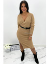 CAMEL - 'ZIVA' - PREMIUM QUALITY V DRESS