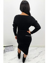 BLACK - 'ZIVA' - PREMIUM QUALITY V DRESS