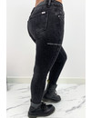 QUEEN HEARTS JEANS - BLACK DENIM - SKINNY JEANS HIGH WAIST - 667