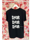 BLACK - 'THUNDER DIOR' - INSPIRED OVERSIZED TEE