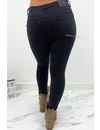 QUEEN HEARTS JEANS - DENIM BLACK - PREMIUM QUALITY MID HIGH WAIST - 769