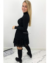 BLACK - 'MIYA SKIRT' - PREMIUM QUALITY VELVET HEARTS SKIRT