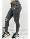 QUEEN HEARTS JEANS - GREY - PERFECT RIPPED SKINNY - 731