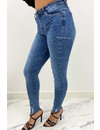 QUEEN HEARTS JEANS - BLUE - HIGH WAIST SKINNY JEANS - 852