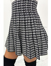 WHITE - 'DYLA SKIRT' - INSPIRED PRINT PLISSE A-LINE SKIRT