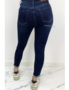 QUEEN HEARTS JEANS -DARK BLUE - PERFECT SKINNY ROLL UP - 9310