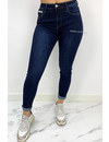 QUEEN HEARTS JEANS -DARK BLUE - PERFECT SKINNY ROLL UP - 9310