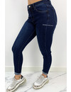 QUEEN HEARTS JEANS -DARK BLUE - PERFECT SKINNY ROLL UP - 9310