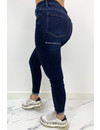 QUEEN HEARTS JEANS -DARK BLUE - PERFECT SKINNY ROLL UP - 9310