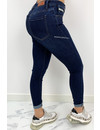 QUEEN HEARTS JEANS -DARK BLUE - PERFECT SKINNY ROLL UP - 9310