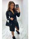 BLACK - 'KOURTNEY' - PERFECT FIT RUCHED BLOUSE DRESS