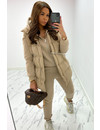 BEIGE - 'NORTH' - BODYWARMER 3 PIECE JOGGER SET