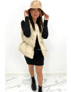 BEIGE - 'AMILA' - LIGHT WEIGHT CARGO PUFFER BODYWARMER