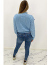 QUEEN HEARTS JEANS - WASHED BLUE - RIPPED SKINNY HIGH WAIST - 851