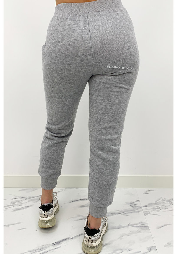 GREY - 'MAYA SET' - TWO PIECE JOGGER SET WITH BLOUSE DETAIL