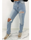 REDIAL - WHITEWASH BLUE - HIGH WAIST BOYFRIEND JEANS - 1355